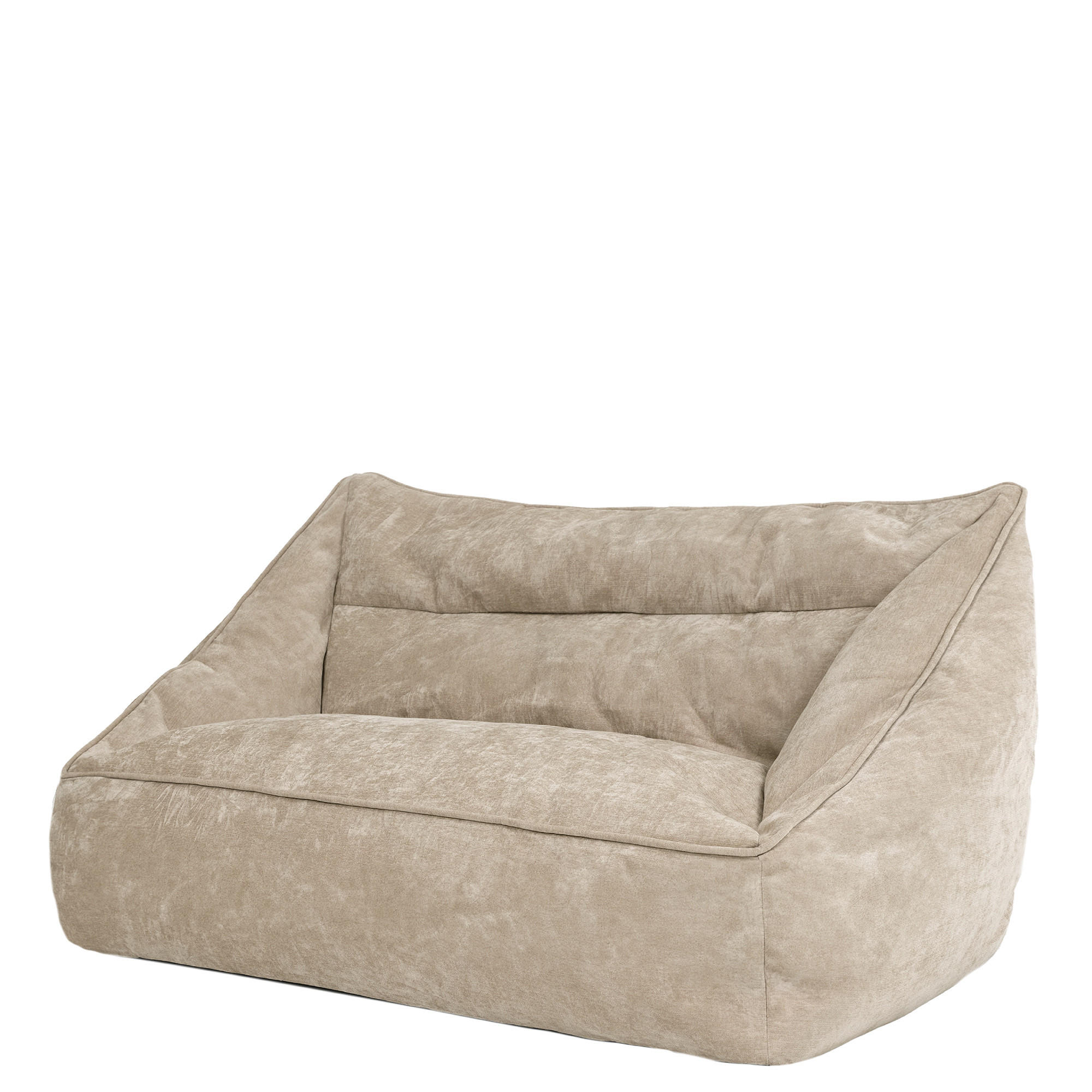 SITZSACK Sofa Chenille Cecilia - Beige, Kunststoff/Textil (160/70/93cm) - icon