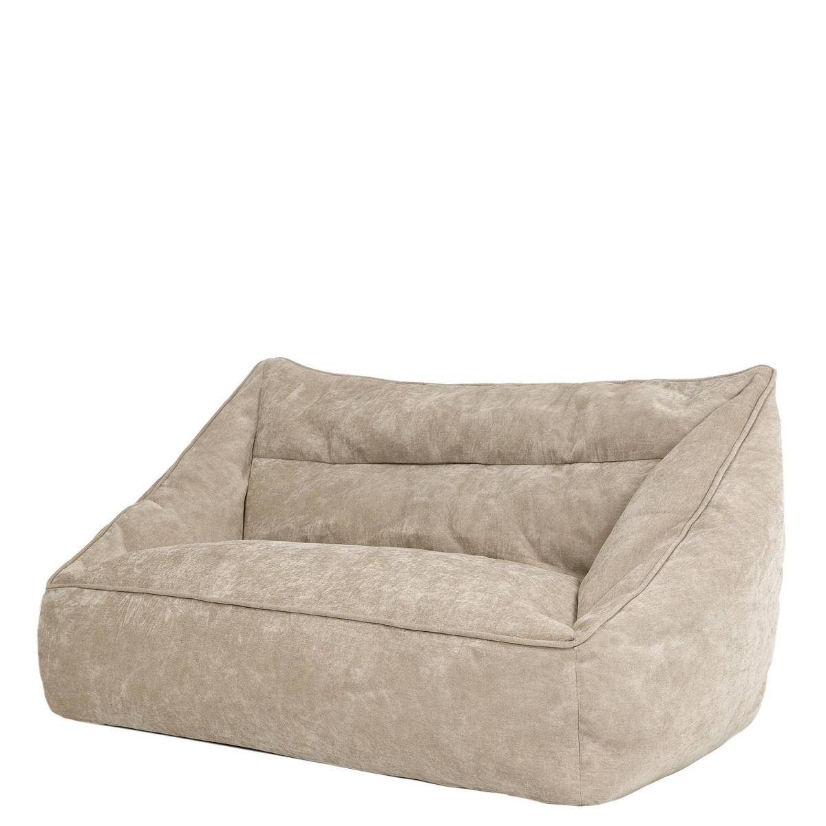 SITZSACK Sofa Chenille Cecilia - Beige, Kunststoff/Textil (160/70/93cm) - icon