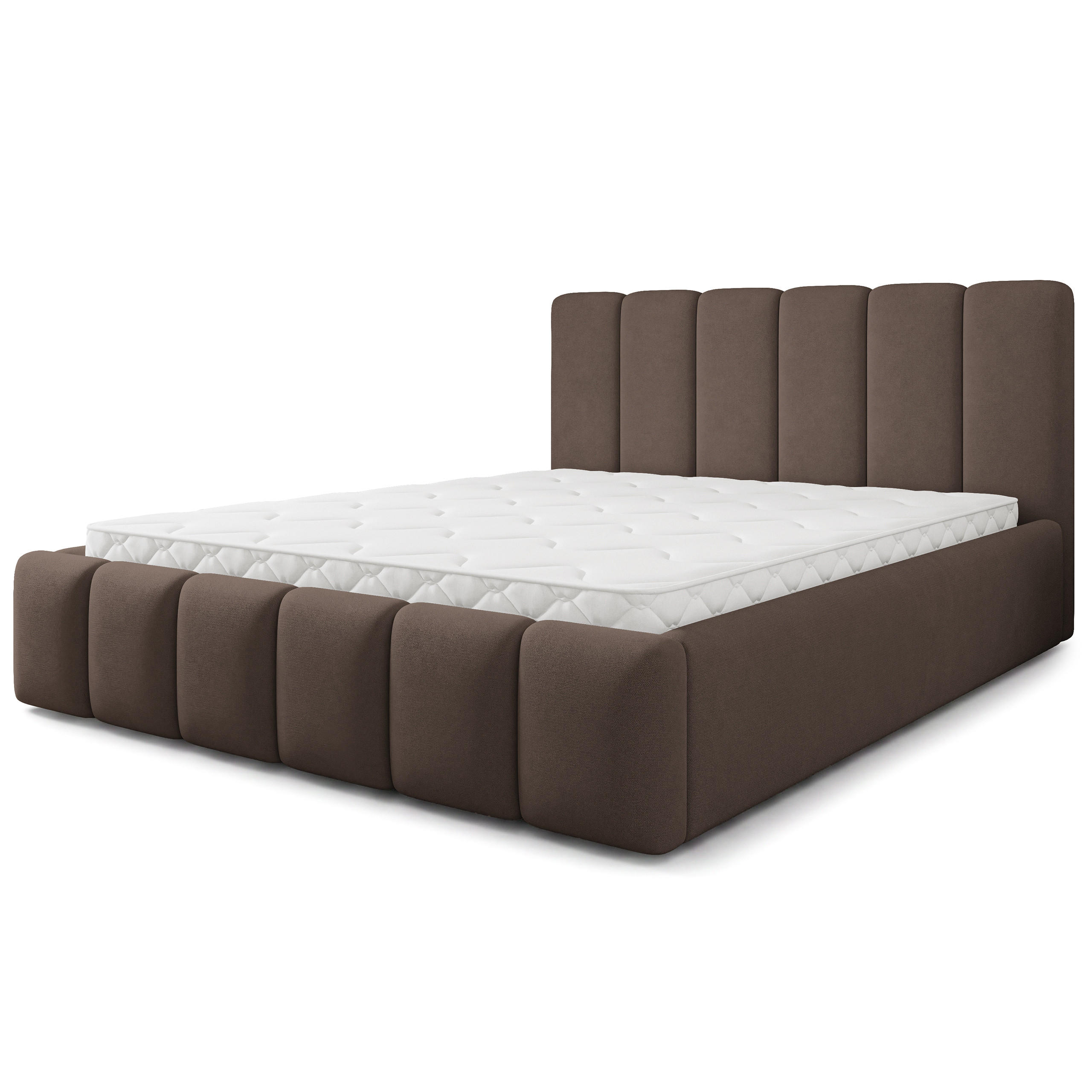 POLSTERBETT ATTORA SR 120x200 cm mit Bettkästen - Braun - Braun, Holz (120/200cm) - MASSENO