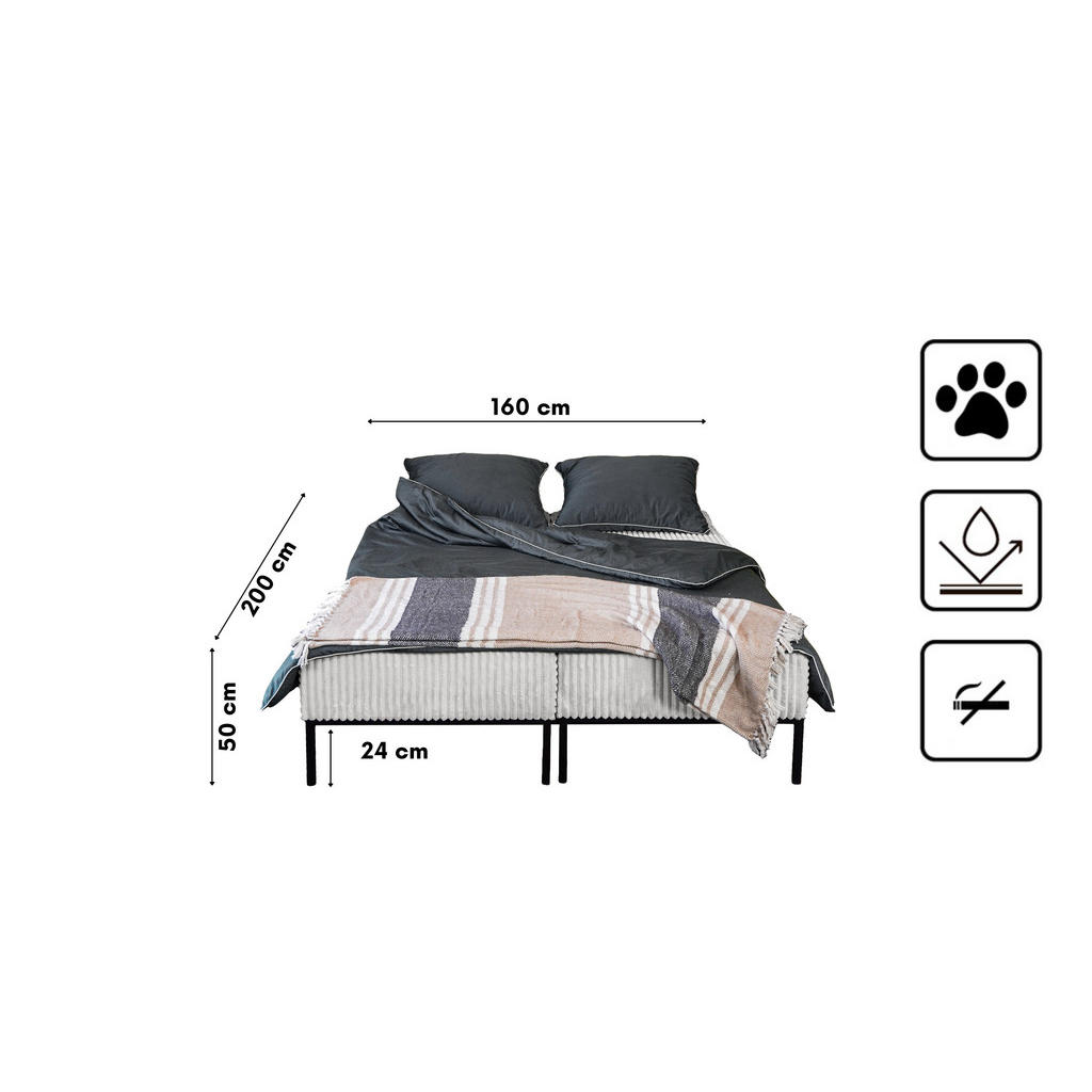 Thumbnail - Kaiser Möbel Sofa, Hellgrau, Textil, einzeln stellbar,Rechteckig, 240x87x103 cm, Wohnzimmer, Sofas & Couches, Schlafsofa...