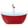 BADEWANNE FREISTEHEND 77x170x72 cm rot Antigua - Rot, Kunststoff (77/72/170cm) - Beliani