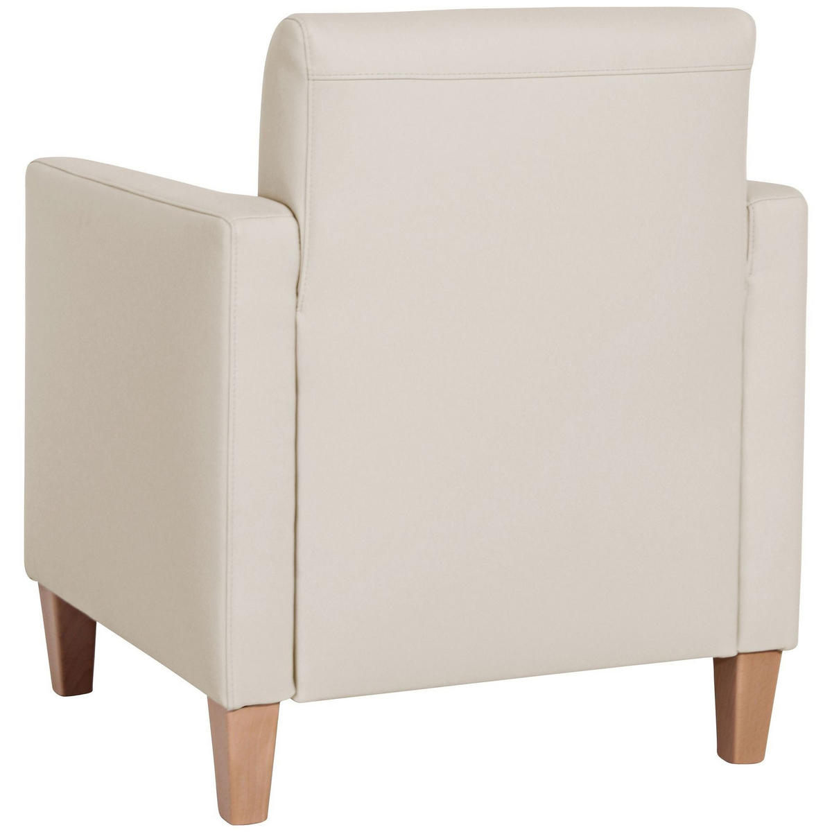 SESSEL Karol Bezug Kunstleder Buche natur / beige - Weiß, Kunststoff (71/81/70cm) - 58aufmkessel