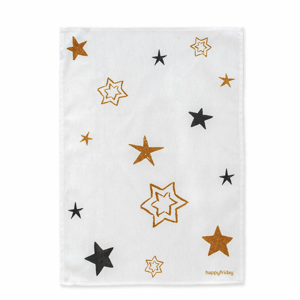 GESCHIRRTUCH (2 tlg) gold xmas 70x50 cm mehrfarbig - Multicolor, Textil (70/50cm) - Happy Friday