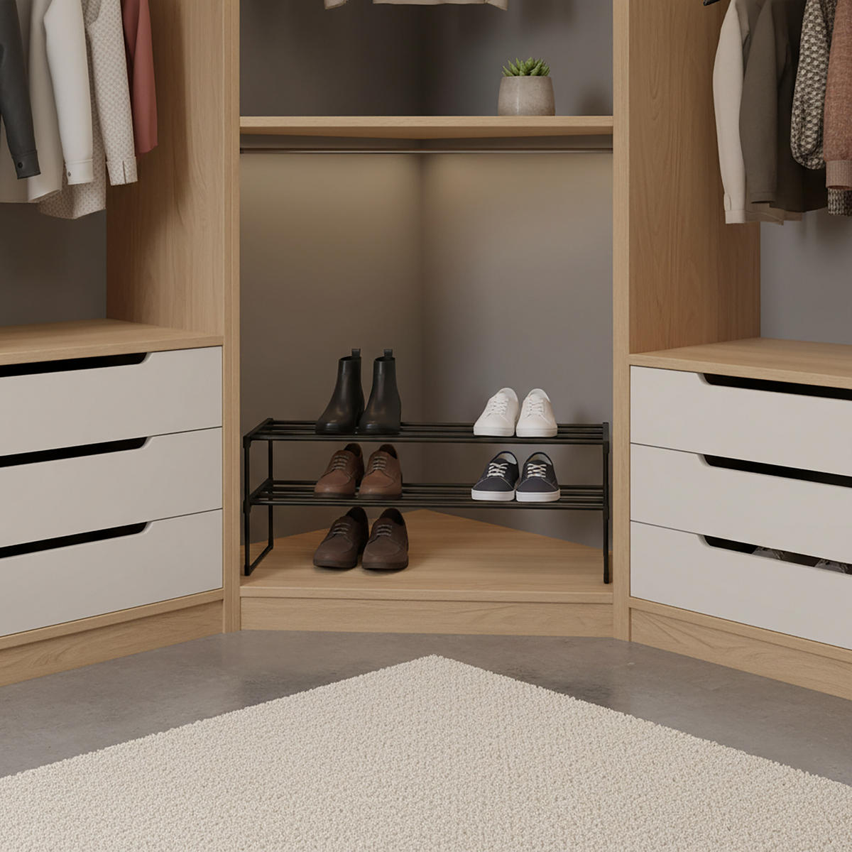 BOTNÍK - černá, kov/plast (117/38/30cm) - Relaxdays