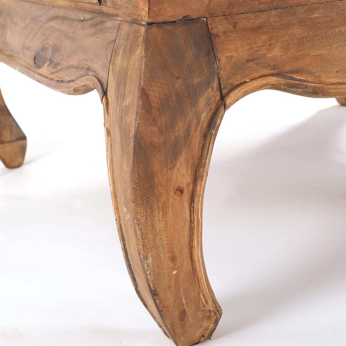 OPIUMTISCH EAST 80 Mahagoni Massivholz 01 natur-vintage - Naturfarben, Holz (80/80/36cm) - DESIGN DELIGHTS
