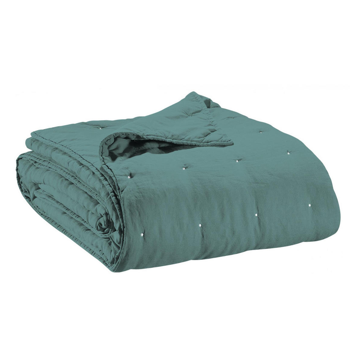 BETTÜBERWURF Zeff prusse 180 x 260 cm - Blau, Textil (180/260cm) - Vivaraise