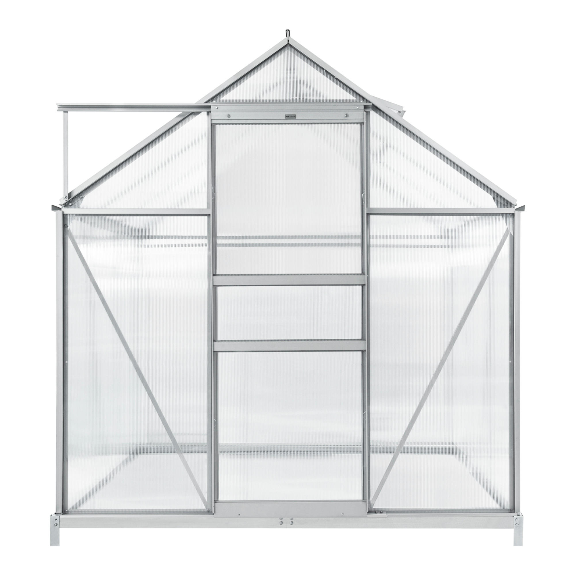 TREIBHAUS Oisterwijk - Transparent, Kunststoff/Metall (190/195/190cm) - [en.casa]