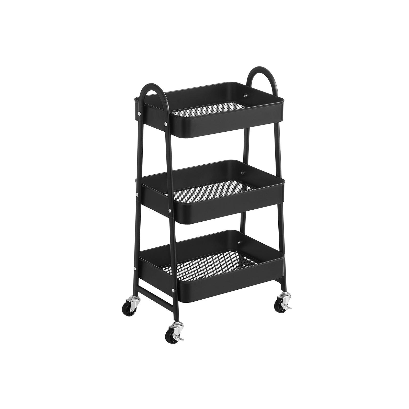 Hansiro Rollwagen Schwarz 30.7x79x41.4 cm