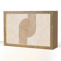 TISCHLEUCHTE Symmetrische Biegung - kupferfarbig 30x20 cm - Cappuccino, Holzwerkstoff (8/30/20cm) - OnlyWow