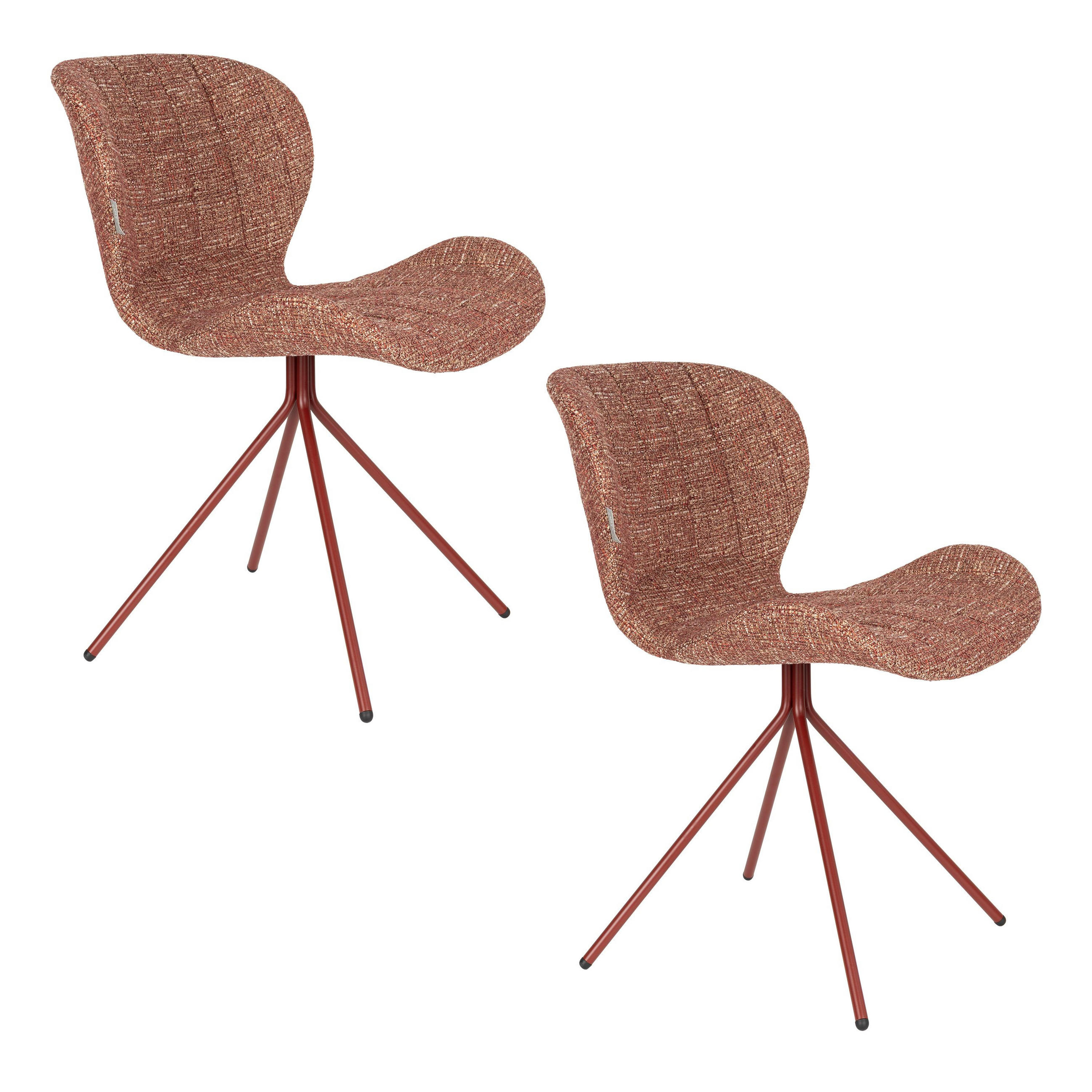 ESSZIMMERSTUHL OMG Rot - 2 er Set - Rot, Kunststoff (51/79/59cm) - Zuiver