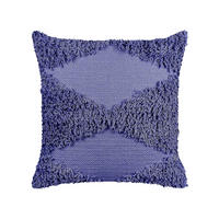 DEKOKISSEN Purpur 45/45 cm Rhoeo - Lila, Naturmaterialien/Textil (45/45cm) - Beliani