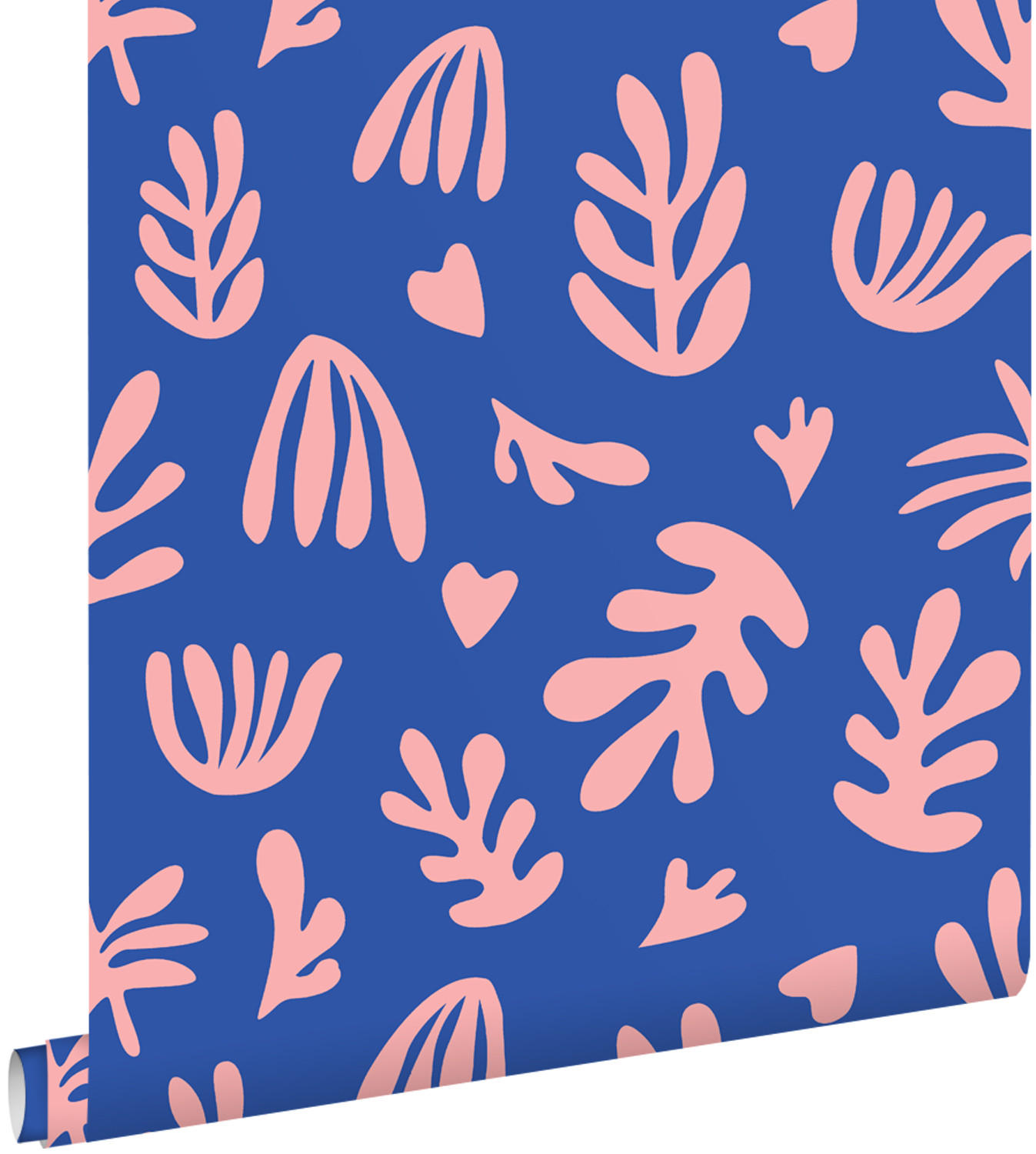 TAPETE Pflanzen im Matisse-Stil 50 x 900 cm - Blau, Papier (50/900cm) - ESTAhome