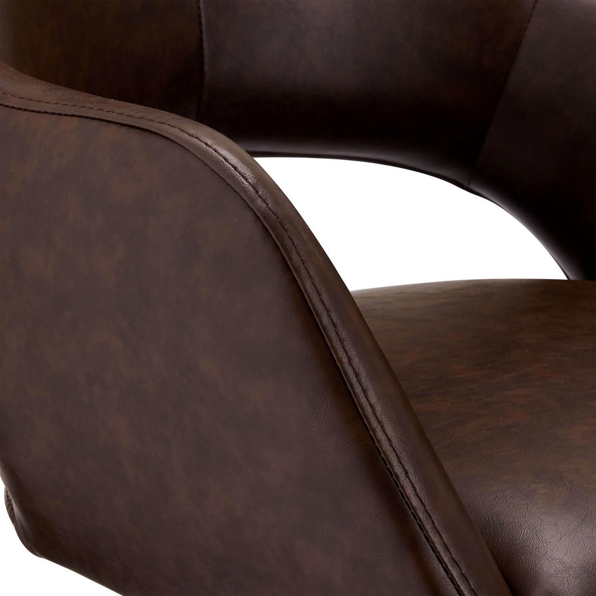 STUHL-SET 2 Stück in Kunstleder - Schwarz/Braun, Textil/Metall (59/89/64cm) - Furnhouse