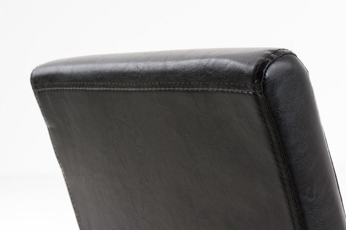 STUHL Lederlook braun - Schwarz/Braun, Holz/Textil (41/91/47cm) - CLP