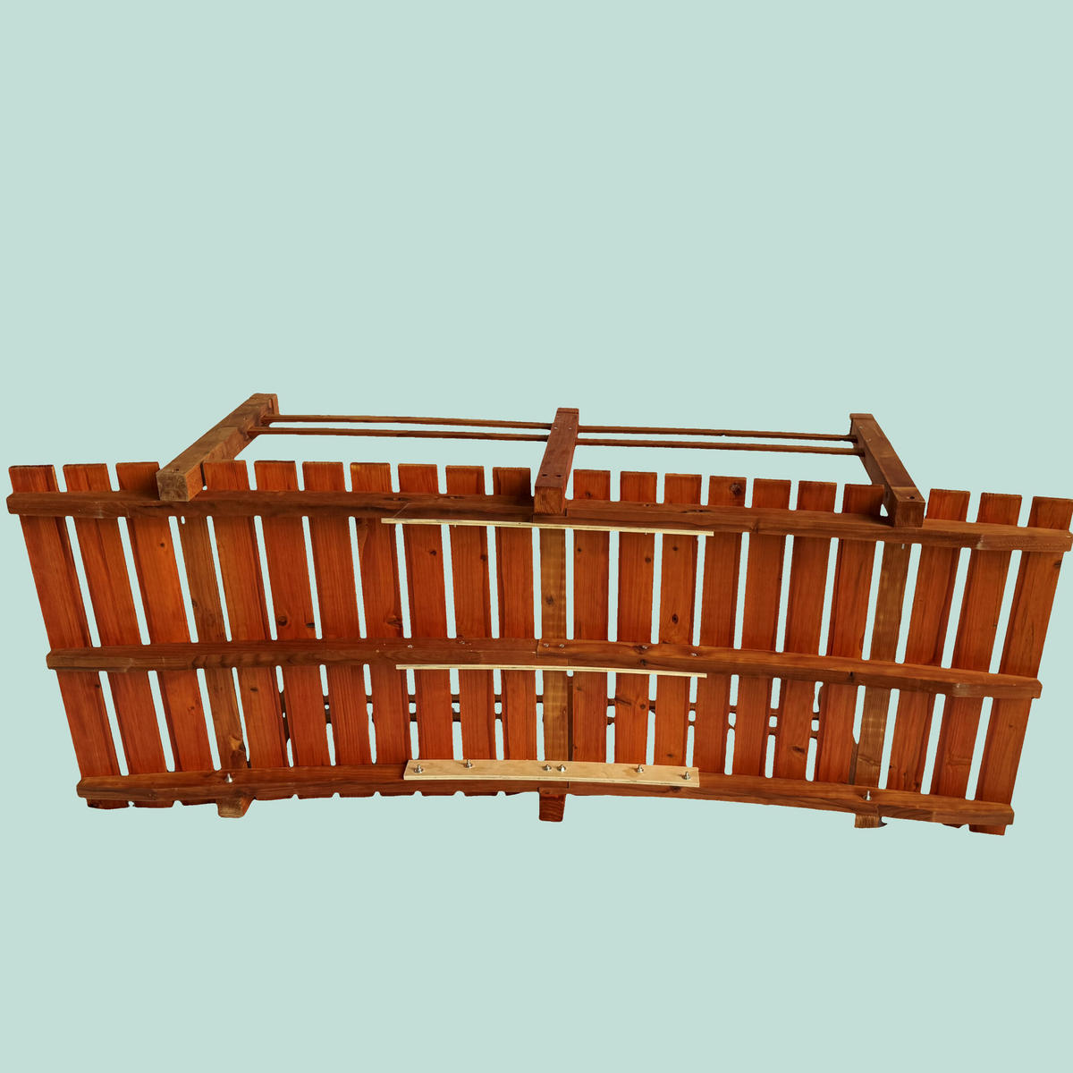 ZAHR. můstek - pomerančová, dřevo (72/185/58cm) - Relaxdays