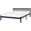 HOLZBETT 180/200cm Marineblau Florac - Blau, Holz (180/200cm) - Beliani