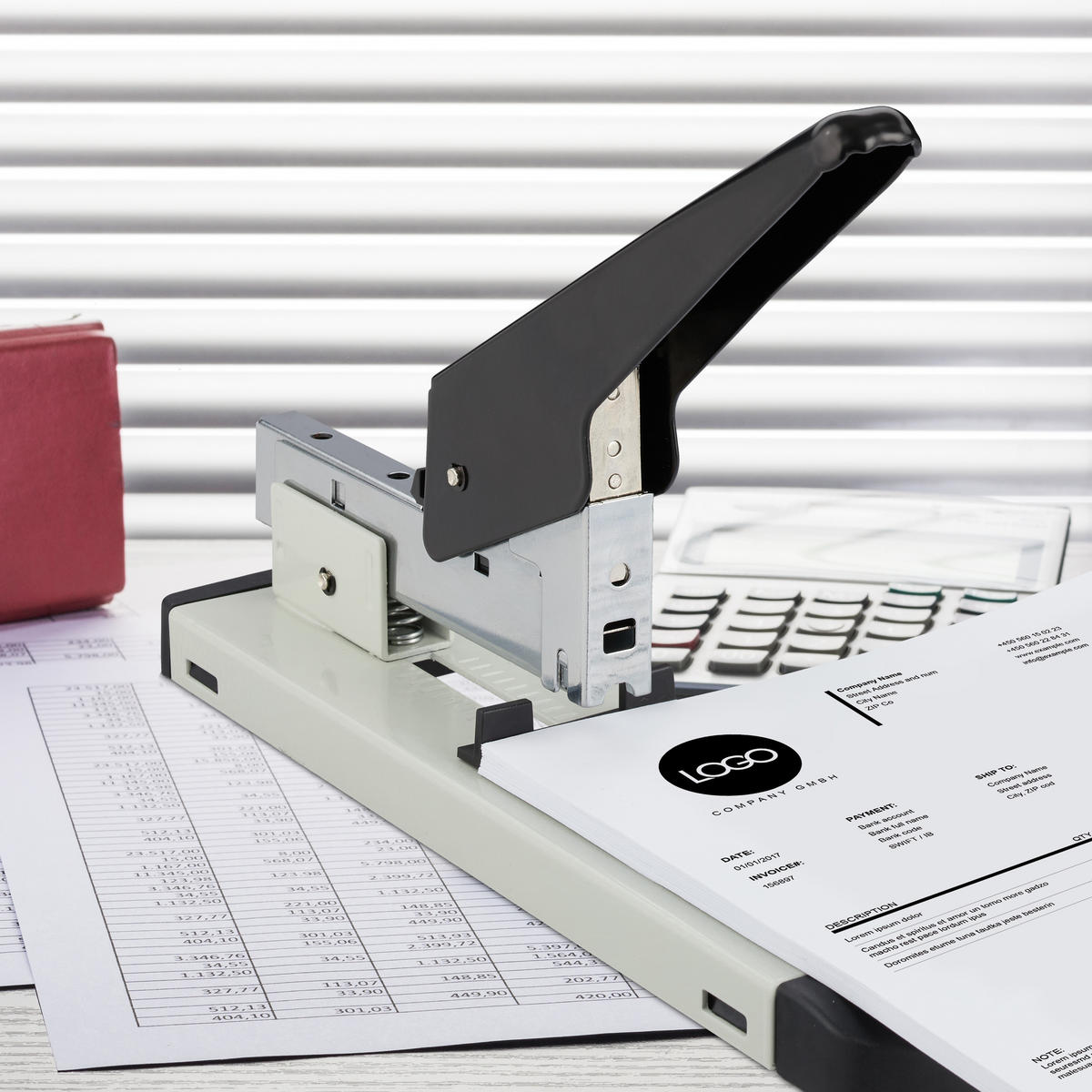 HEFTGERÄT - Multicolor, Kunststoff/Metall (28/6.5/18cm) - Relaxdays