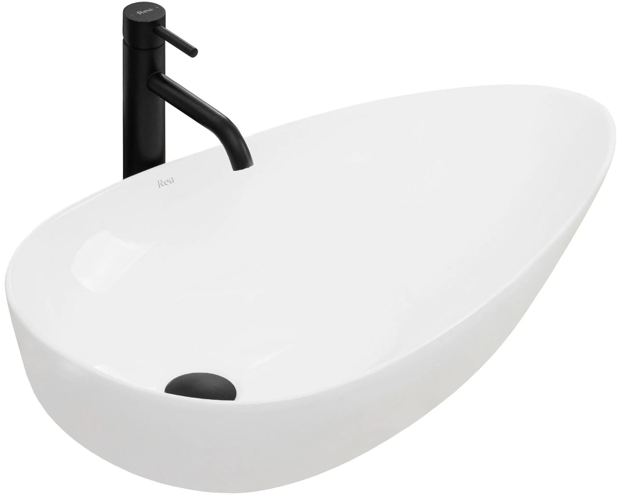 REA Aufsatzwaschbecken Weiß 43x13x77 cm