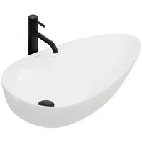 AUFSATZWASCHBECKEN Rea Greta 75 - Weiß, Keramik (43/13/77cm) - REA