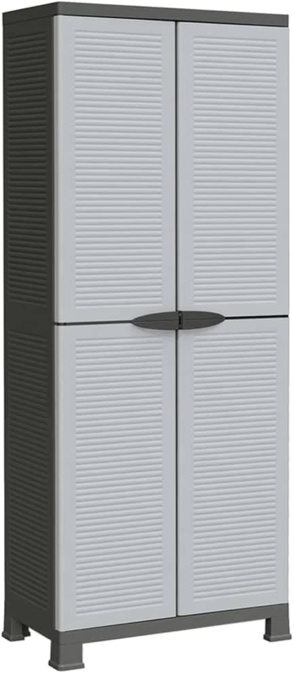 MEHRZWECKSCHRANK , S-free, 3 Einlegeböden, 68x39x171 cm - Dunkelgrau, Kunststoff (65/171/39cm)