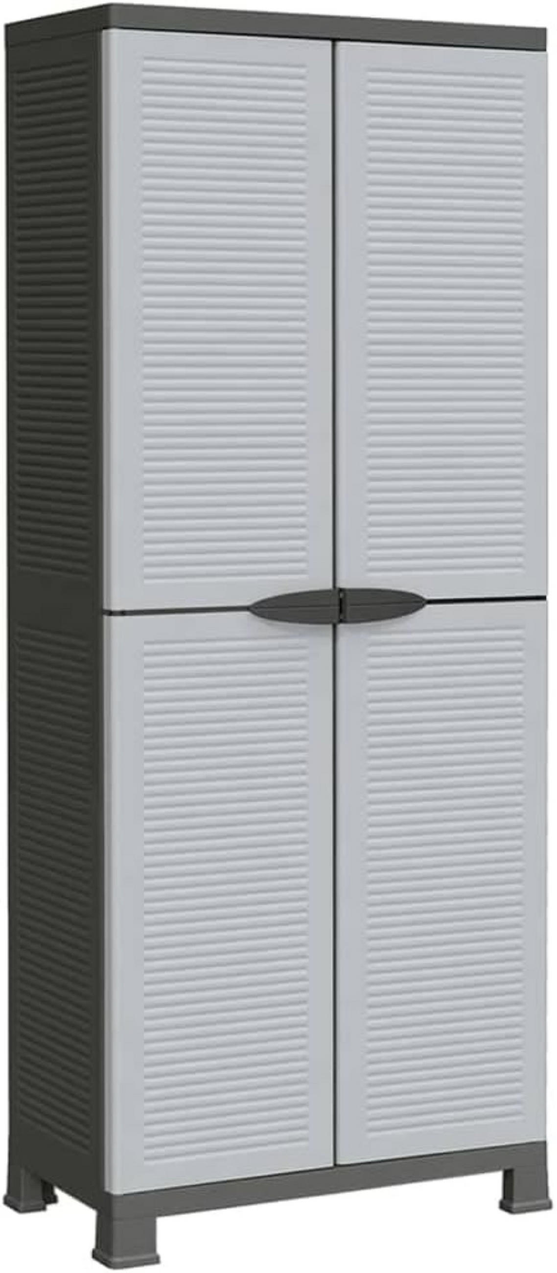 MEHRZWECKSCHRANK , S-free, 3 Einlegeböden, 68x39x171 cm - Dunkelgrau, Kunststoff (65/171/39cm)