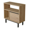 BEISTELLTISCH Vesanto - Eichefarben/Schwarz, Holzwerkstoff/Metall (25.5/60/60cm) - [en.casa]