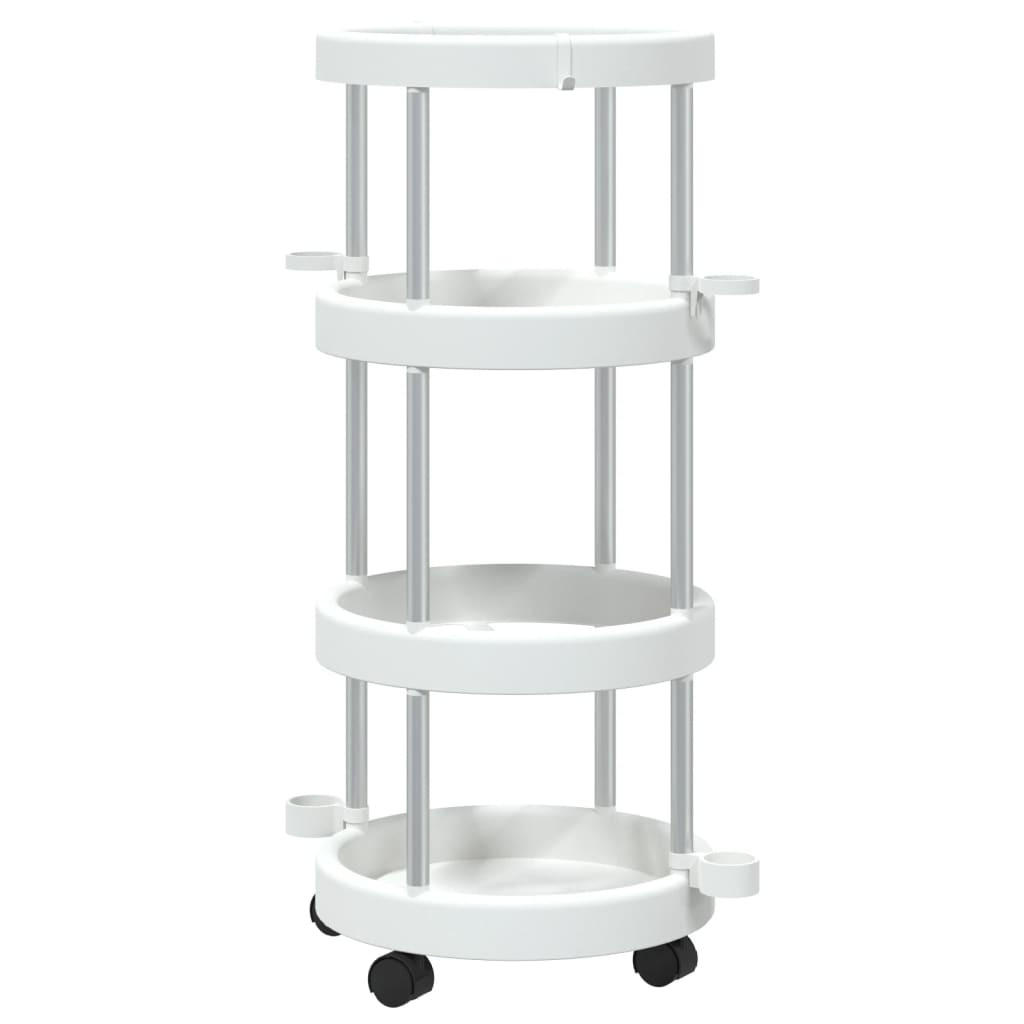 REINIGUNGSWAGEN Mit Aufbewahrungskorb Aluminium - Silberfarben, Metall (34/75/34cm) - vidaXL
