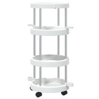 REINIGUNGSWAGEN Mit Aufbewahrungskorb Aluminium - Silberfarben, Metall (34/75/34cm) - vidaXL