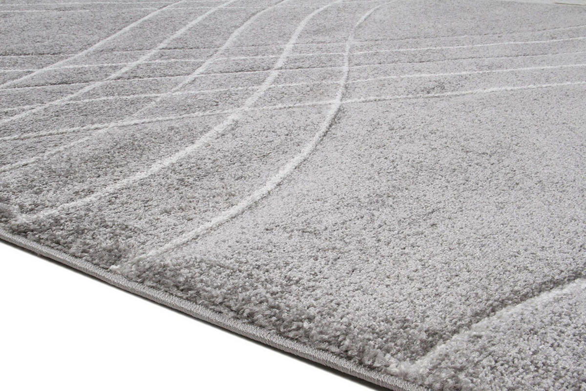 TEPPICH modern Flachgewebe BROWNIE Grau 160 x 230 cm - Grau, Textil (160/230cm) - Novatrend