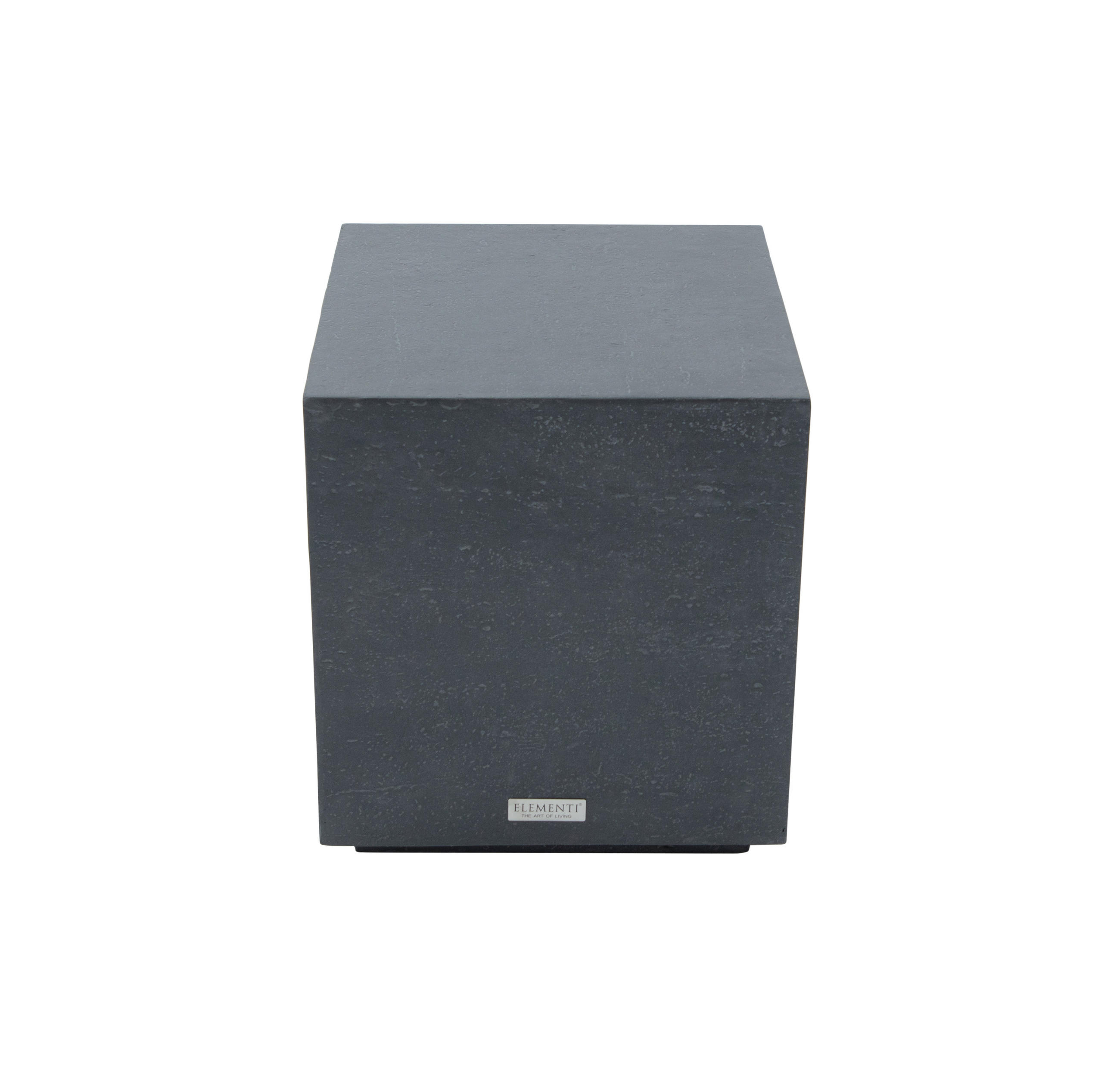 BEISTELLTISCH TEVEREaus GF-Beton, Wetterbeständig, 45x45x51 cm - Dunkelgrau, Naturmaterialien (45/45/51cm) - Elementi