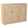 KOMMODE 3D3S Sonoma Eiche 110/35/85 cm Sideboard - Sonoma Eiche, Holzwerkstoff (110/85/35cm) - Matkam Möbel