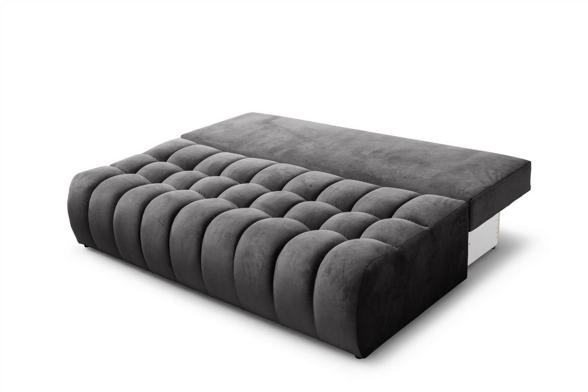 SCHLAFSOFA Nina - Anthrazit, Holzwerkstoff/Textil (200/96/107cm) - Fun Möbel