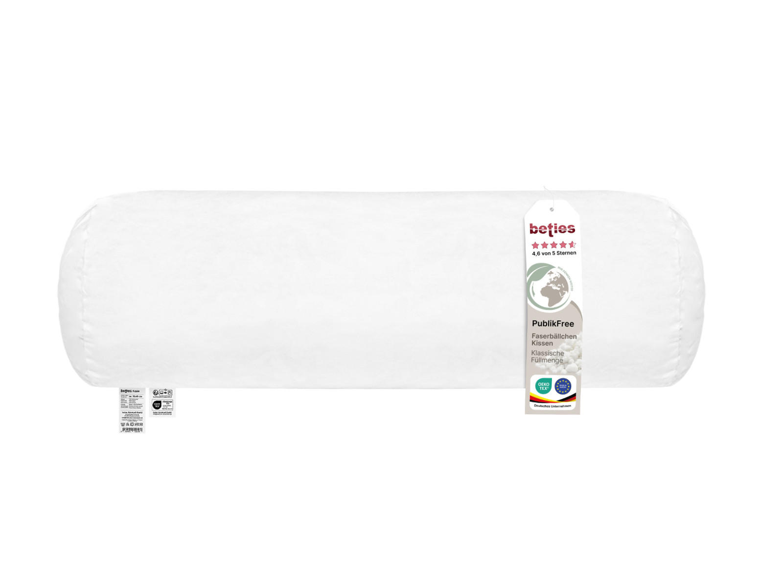 beties Heimtextil Nackenrolle Weiß 15x40 cm