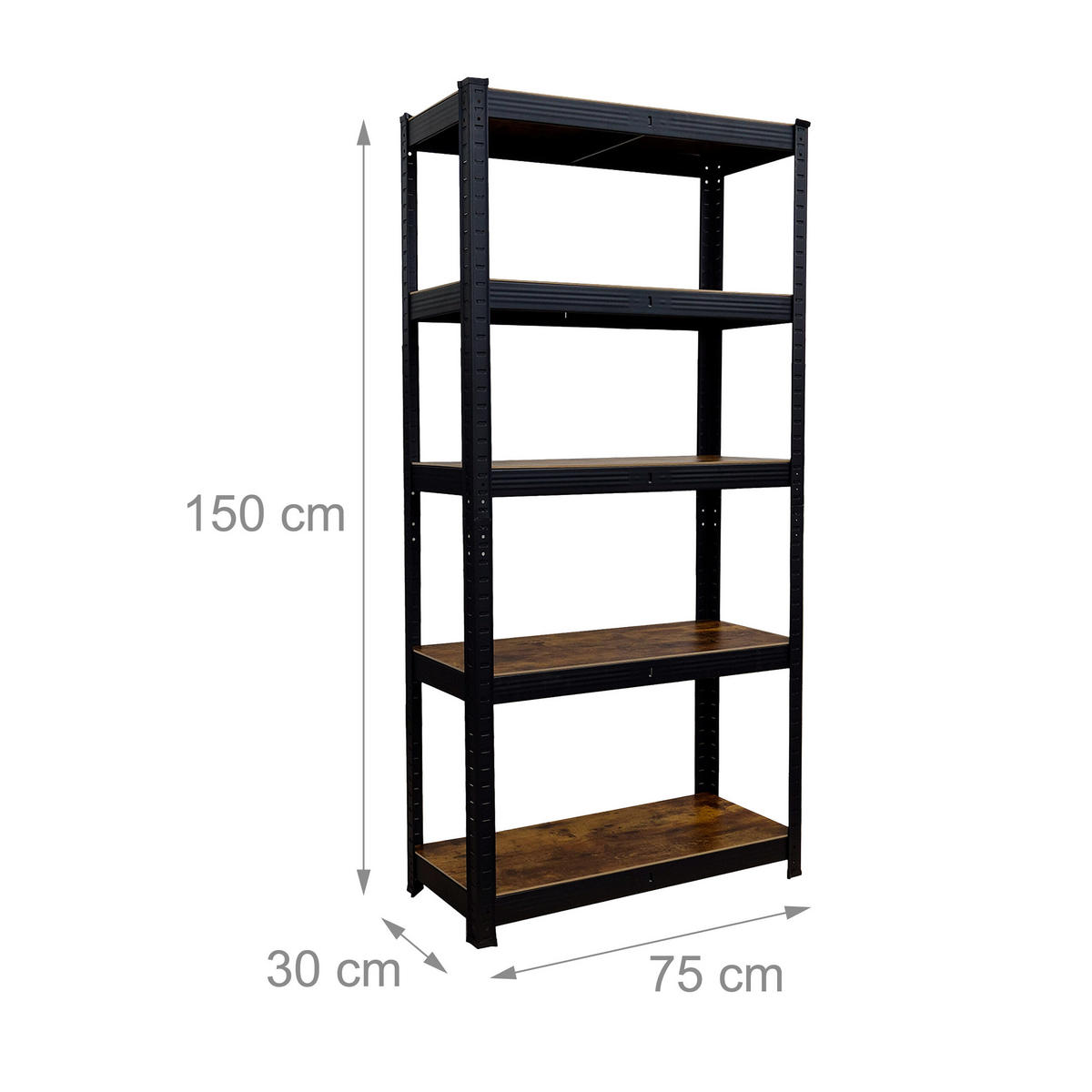 SCHWERLASTREGAL - Multicolor, Holzwerkstoff/Kunststoff (75/150/30cm) - Relaxdays