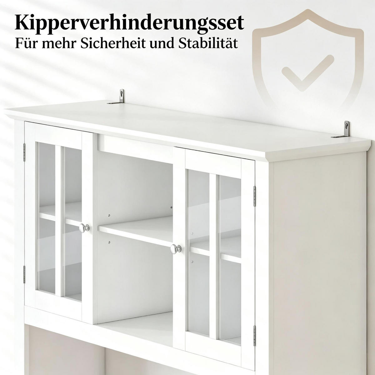 BUFFET DE-38826 100/39,5/180 cm RGB-LED und 9-fach Weinregal Weiß - Weiß, Holzwerkstoff (100/180/39.5cm) - ComfortXL