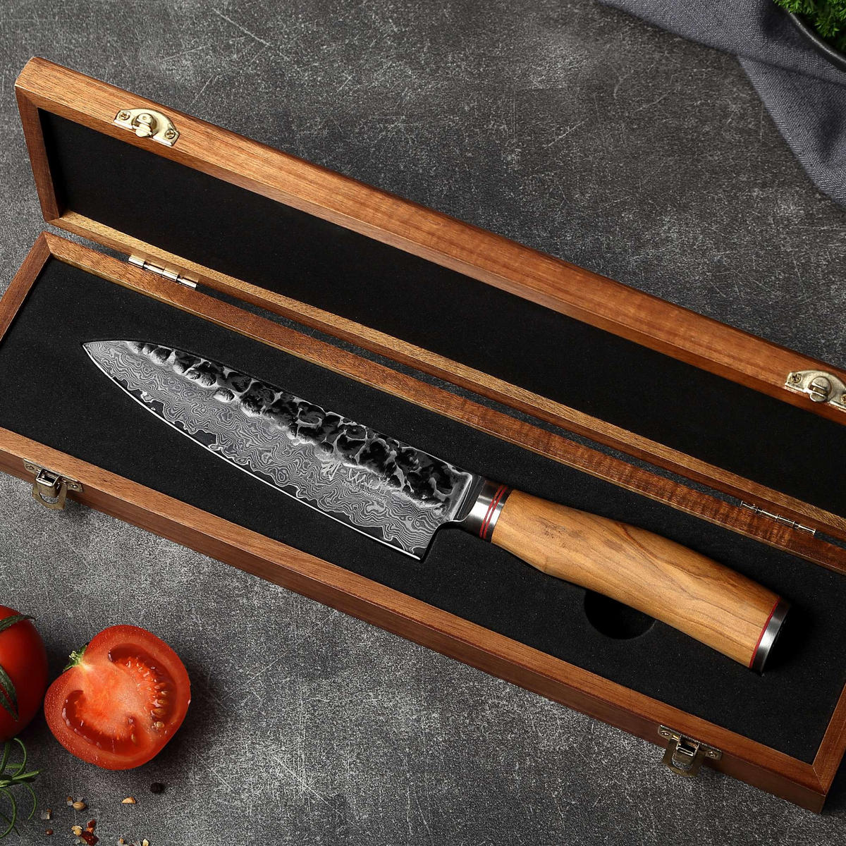 SANTOKUMESSER 17 cm - Braun, Holz/Metall (31cm) - Wakoli