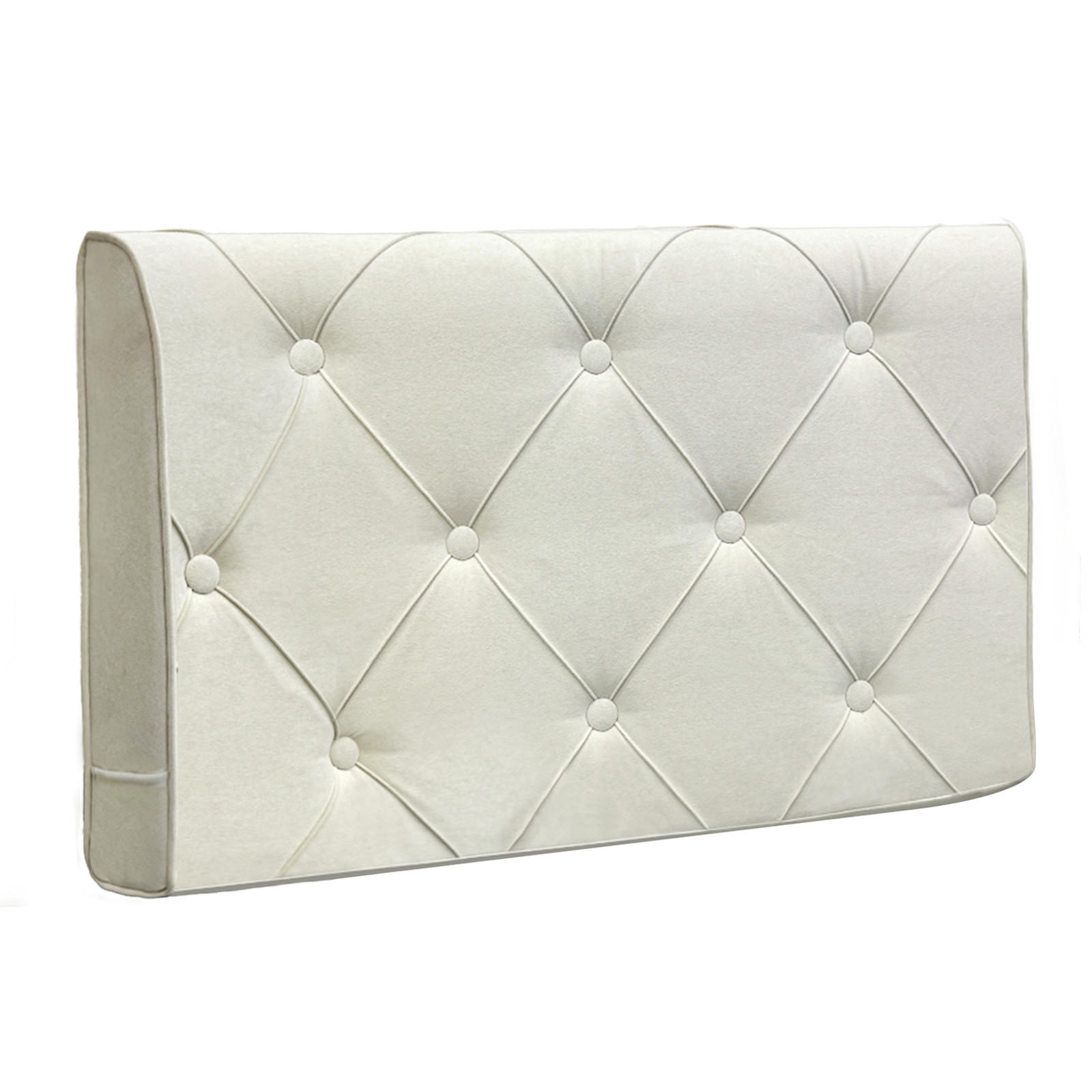 KOPFTEIL Quadratisches Raster Wildlederimitat 60*100cm - Beige/Grau, Textil (10/60/100cm) - Vercart
