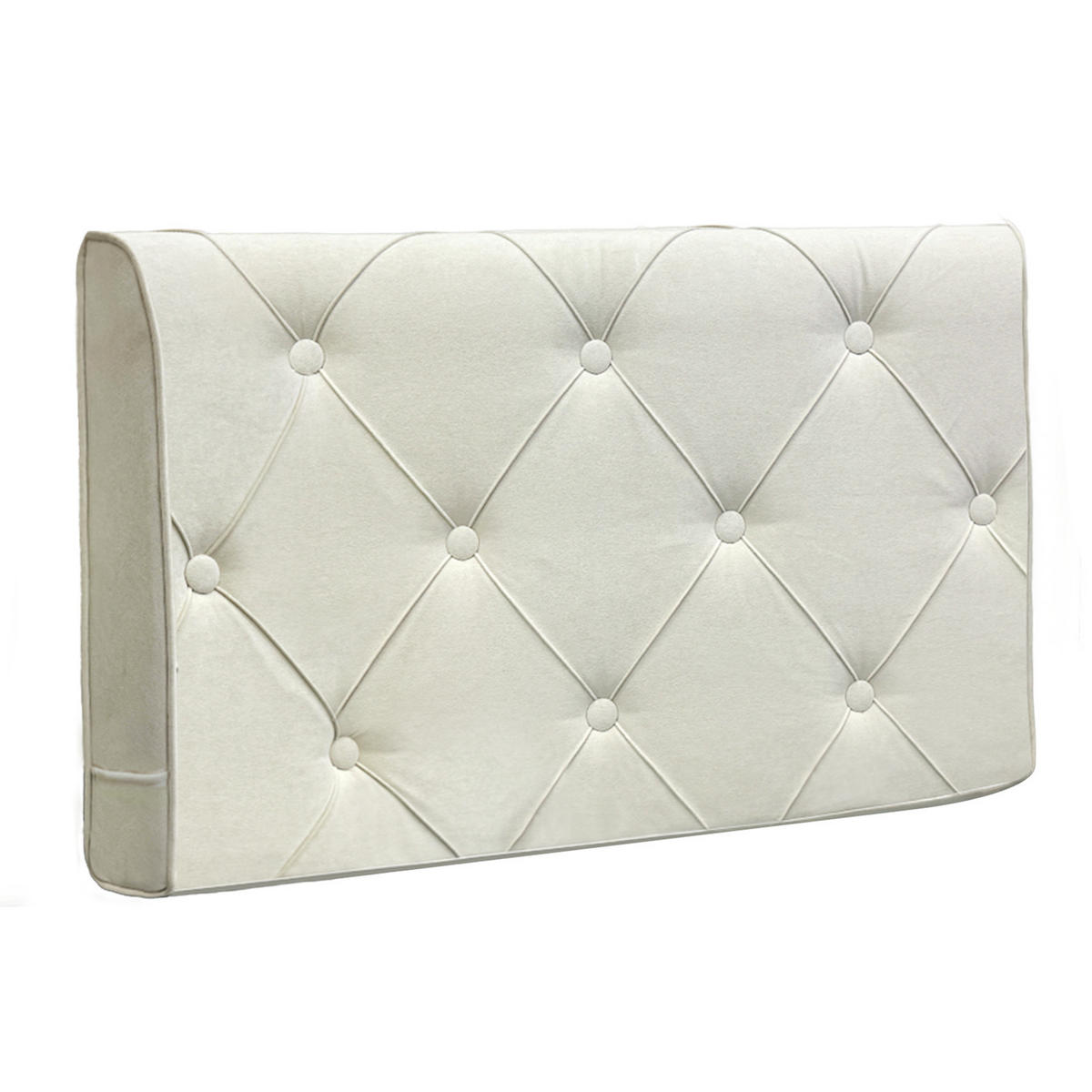 KOPFTEIL Quadratisches Raster Wildlederimitat 60*100cm - Beige/Grau, Textil (10/60/100cm) - Vercart