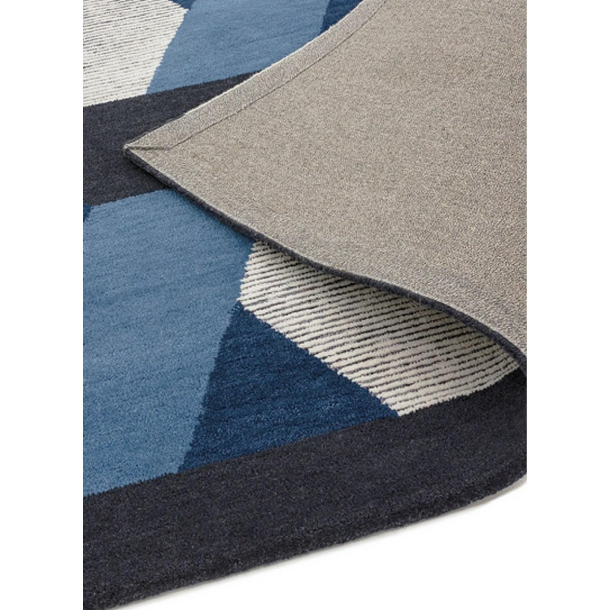 TEPPICH Flachgewebter für Wohn- und Schlafzimmer CAMPTON Blau 200 x 300 cm - Blau, Naturmaterialien (200/300cm) - Novatrend