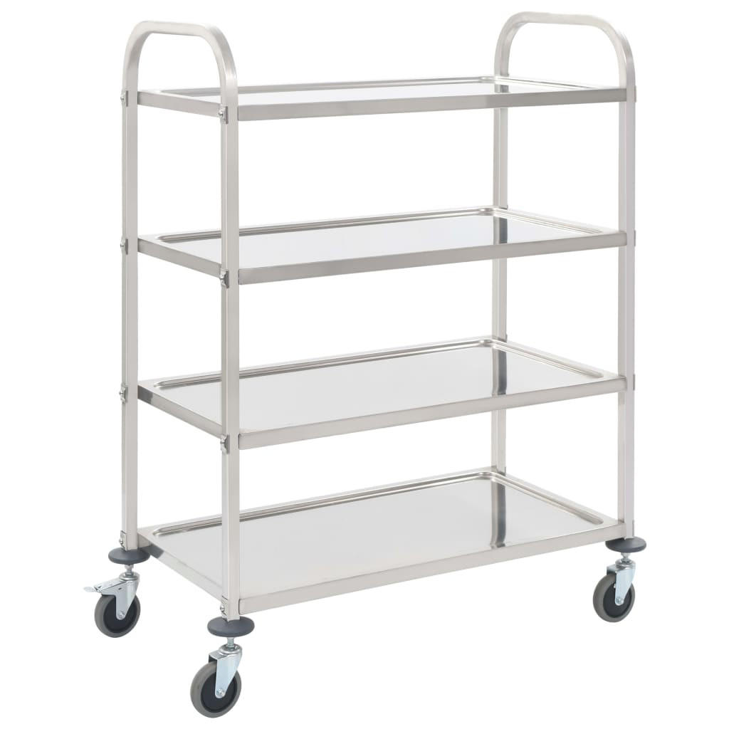 Deluke Servierwagen Silber 107x125x55 cm