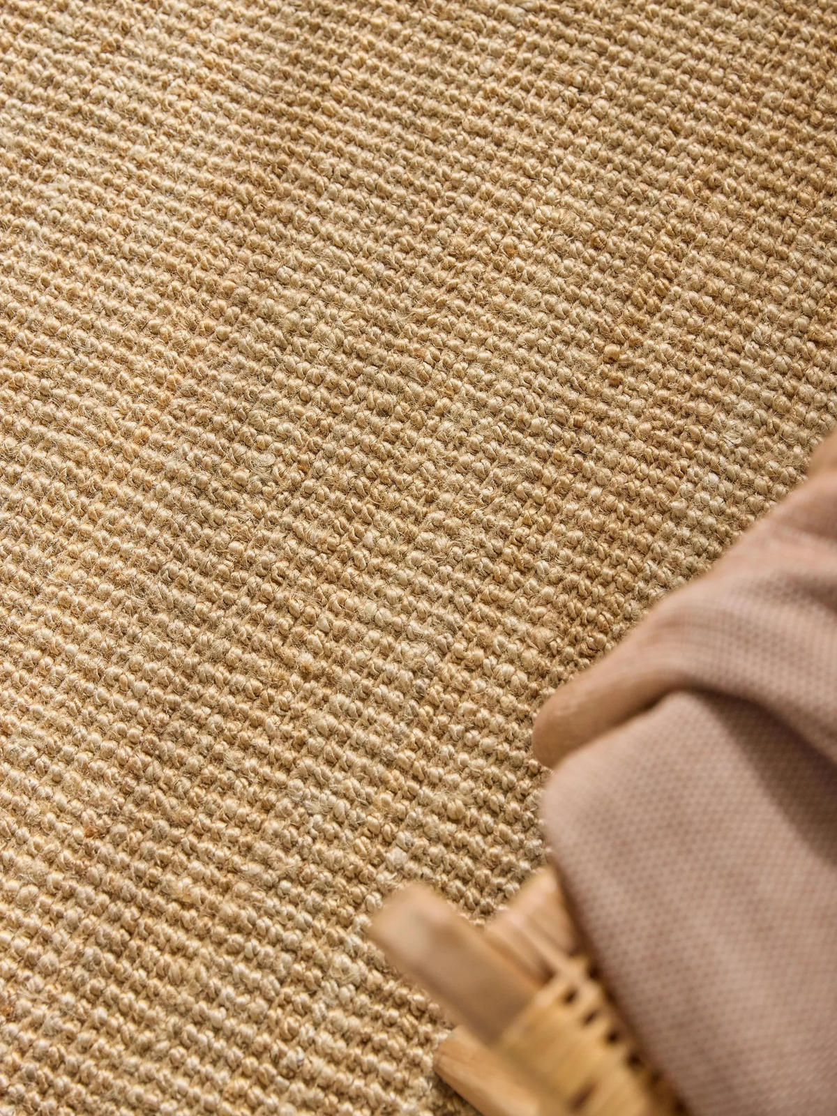 JUTETEPPICH Svea Natur 150x150 cm - Naturfarben, Textil (150/150cm) - benuta Pure