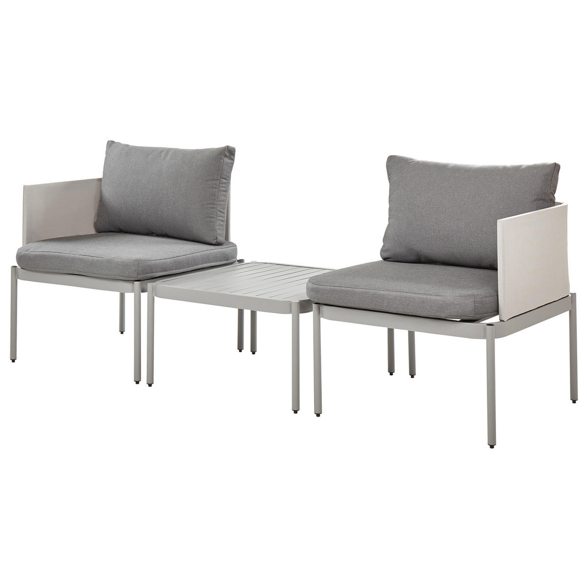 LOUNGE set cu 2 locuri modular gri Terracina - gri, metal - Beliani