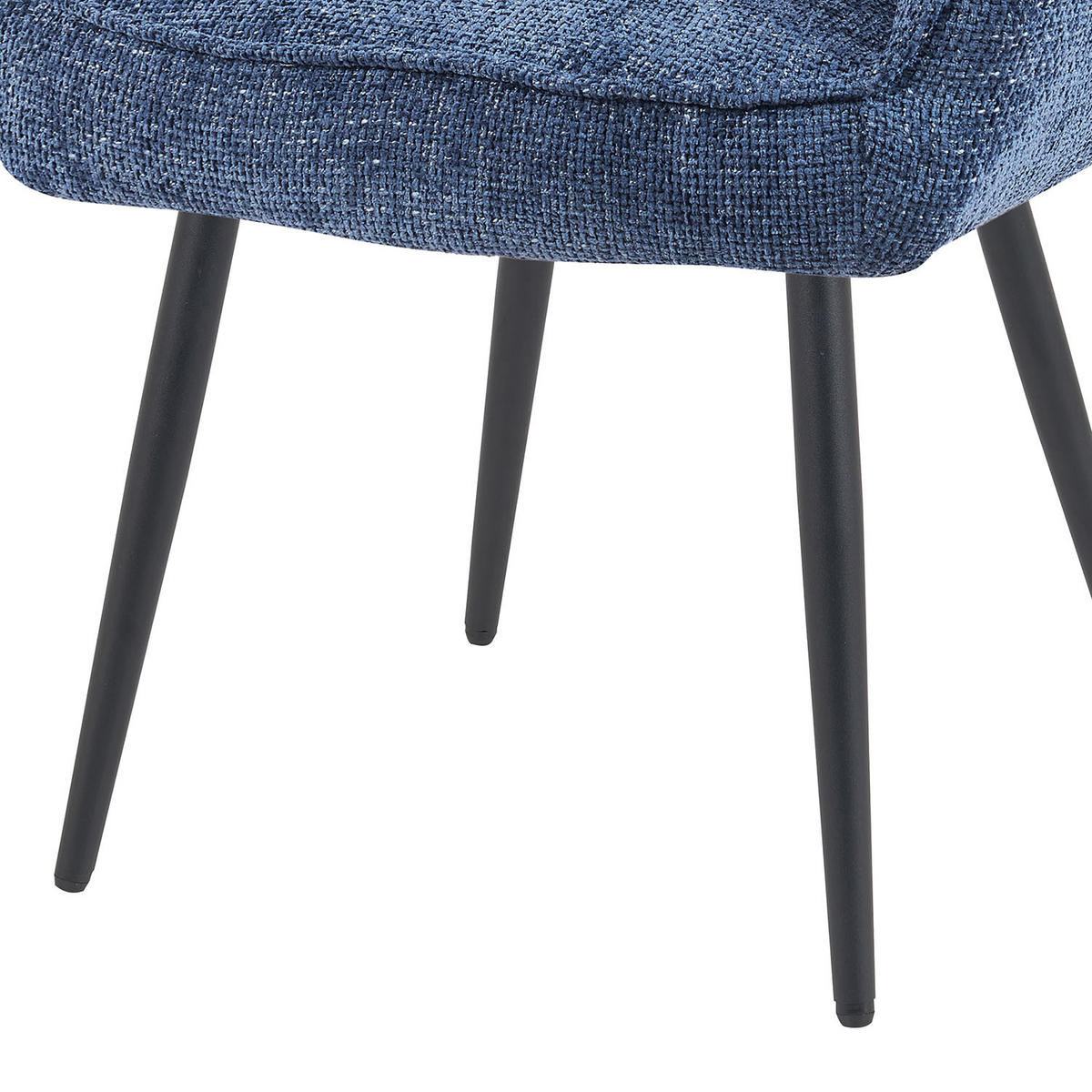 ESSZIMMERSTUHL Mika-Miro - Blau/Schwarz, Textil/Metall (59/84/66cm) - DUBI Möbel