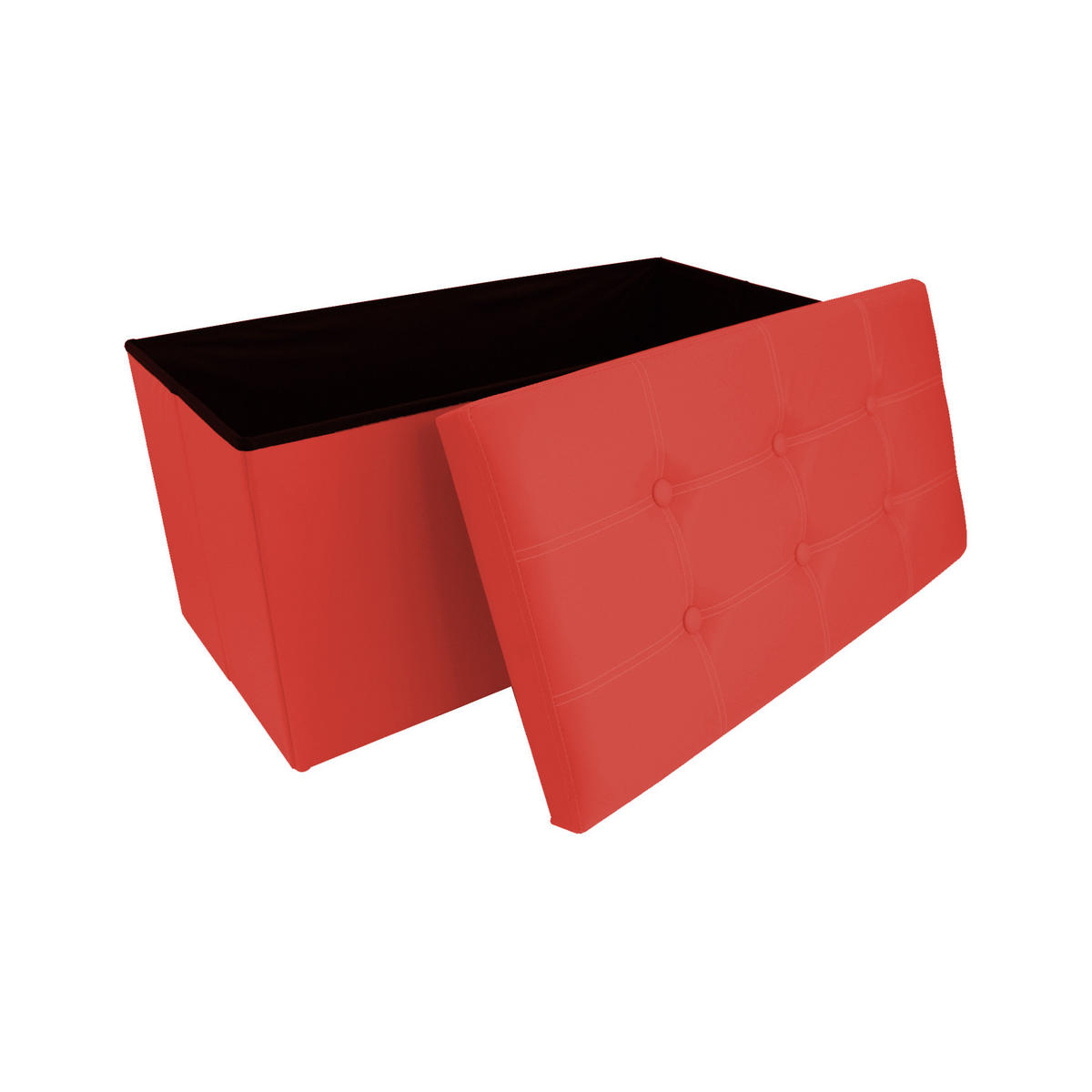 FUSSHOCKER Rot 38/76/38 cm - Rot, Textil (38/38/76cm) - Mobili Rebecca