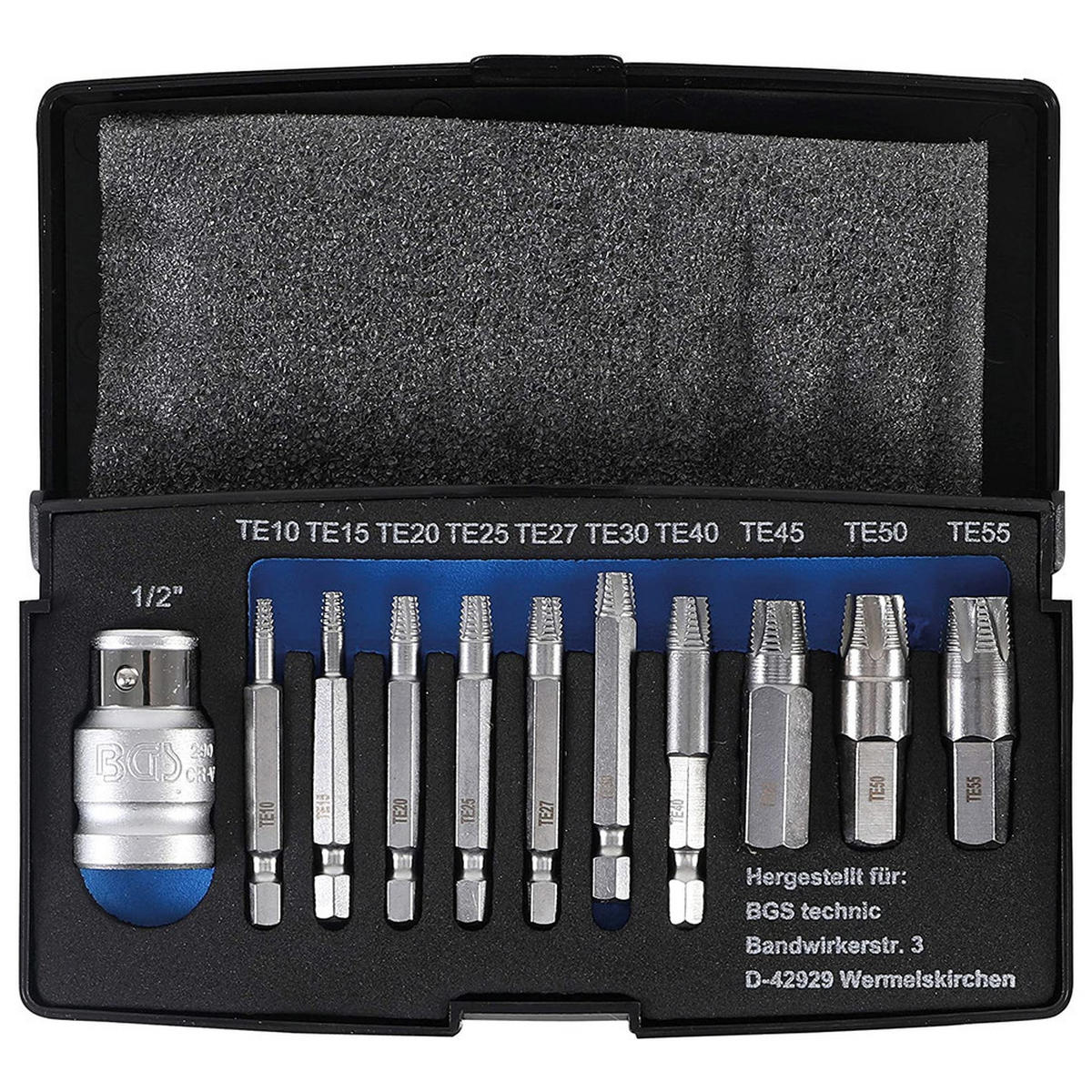 SCHRAUBENAUSDREHER-SATZ, T-Profil (Torx), 11-teilig, T10-T55 - Multicolor, Kunststoff (160/85/85cm) - BGS technic