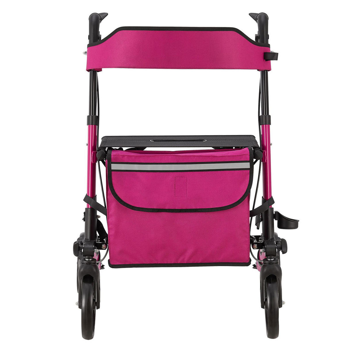 ROLLATOR Vital lila klappbar mit Sitzfläche & Einkaufstasche - Lila, Metall (63/80/68cm) - Juskys