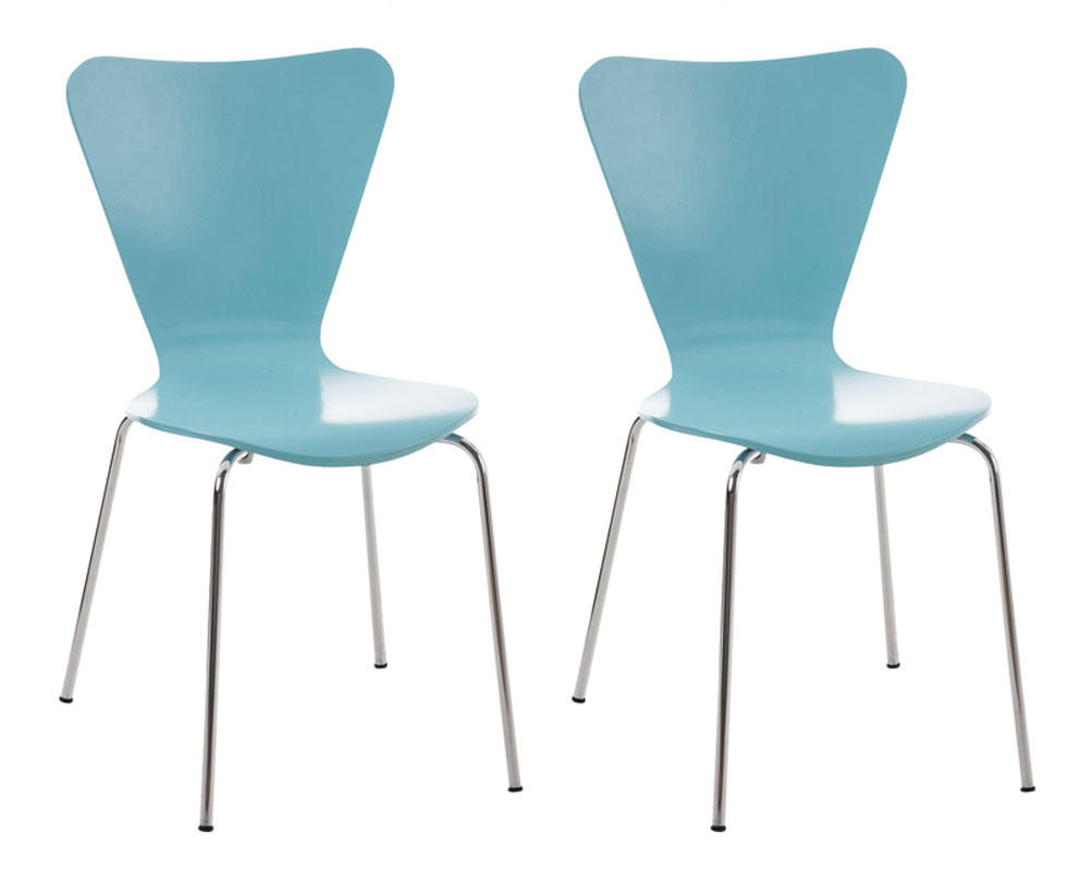 Deluke Besucherstuhl Hellblau 45x85x49 cm