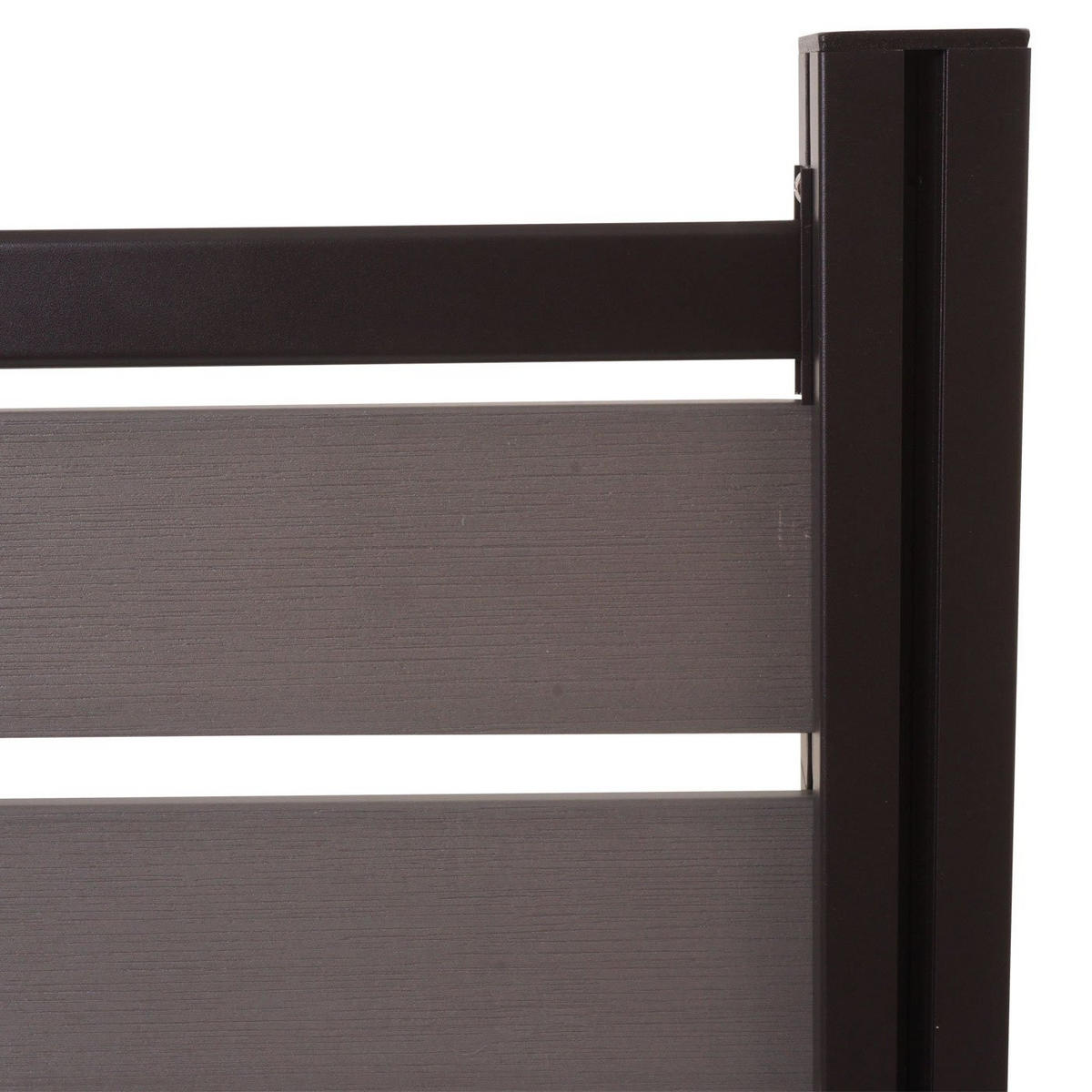 ALU MÜLLTONNEN-ZAUN Grau - Grau, Metall (110/130/6cm) - MCW