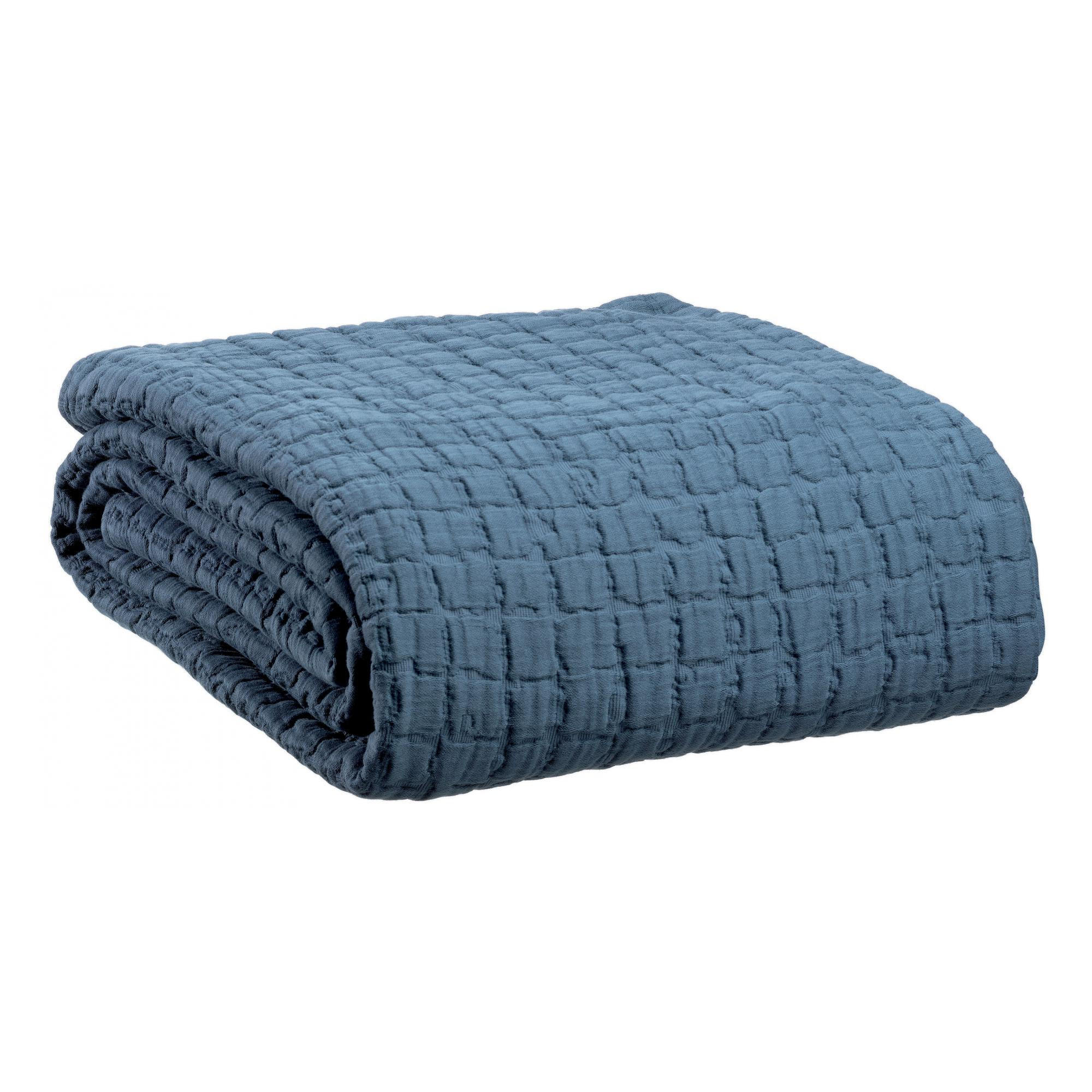 BETTÜBERWURF Swami sturm 240 x 260 cm - Blau, Textil (240/260cm) - Vivaraise