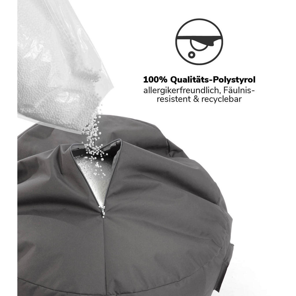 Thumbnail - Mokebo Sitzsack-Füllung, Weiß, Kunststoff, 55x40x66 cm, Oeko-Tex®, Wohnzimmer, Hocker, Sitzsäcke, XXL Sitzsäcke